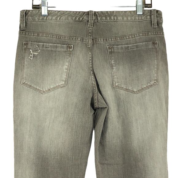 Free People Womens Size W30 Jeans Ripped Distressed Straight Leg Denim Grey - Picture 6 of 13